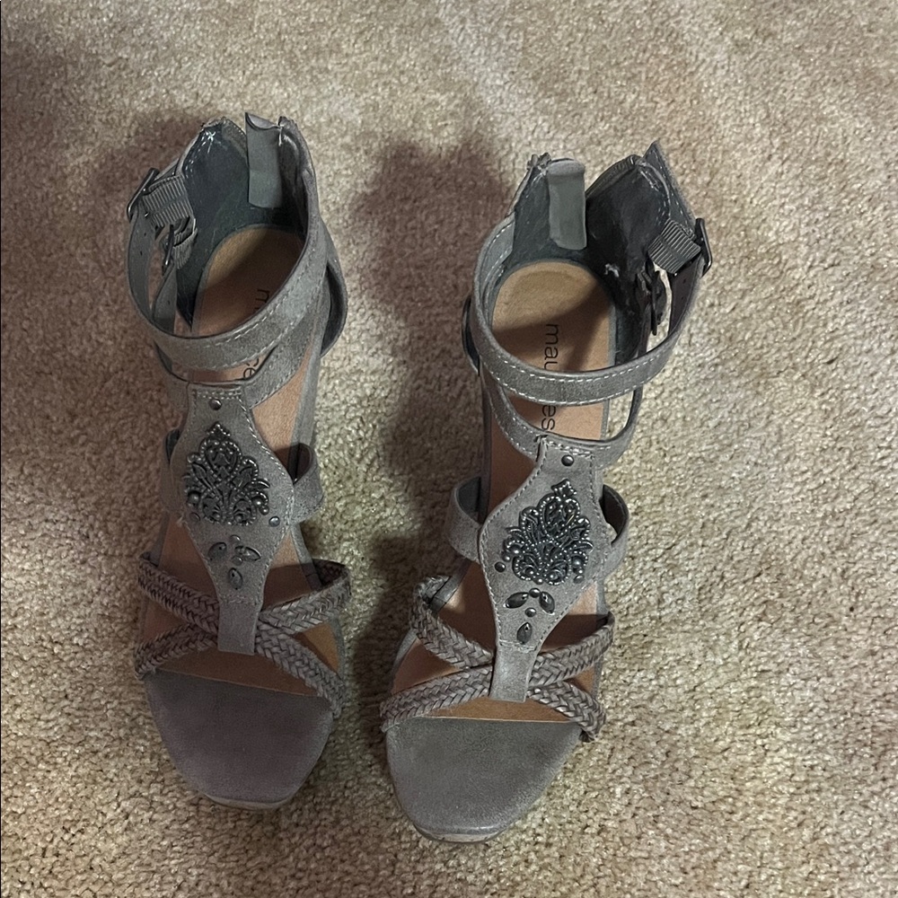Maurices Silver Embellished Sandals